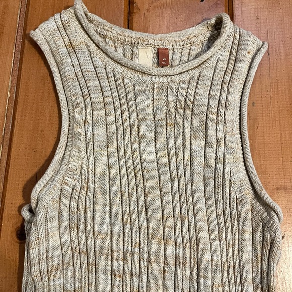 Anthropologie Pilcro Knit High Neck Tank Ribbed Sweater Size XS - Picture 3 of 6